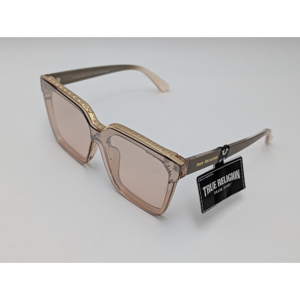 TRUE RELIGION Women's‎ Tortoise/Gold Frame  Lens Sunglasses Logo  NEW